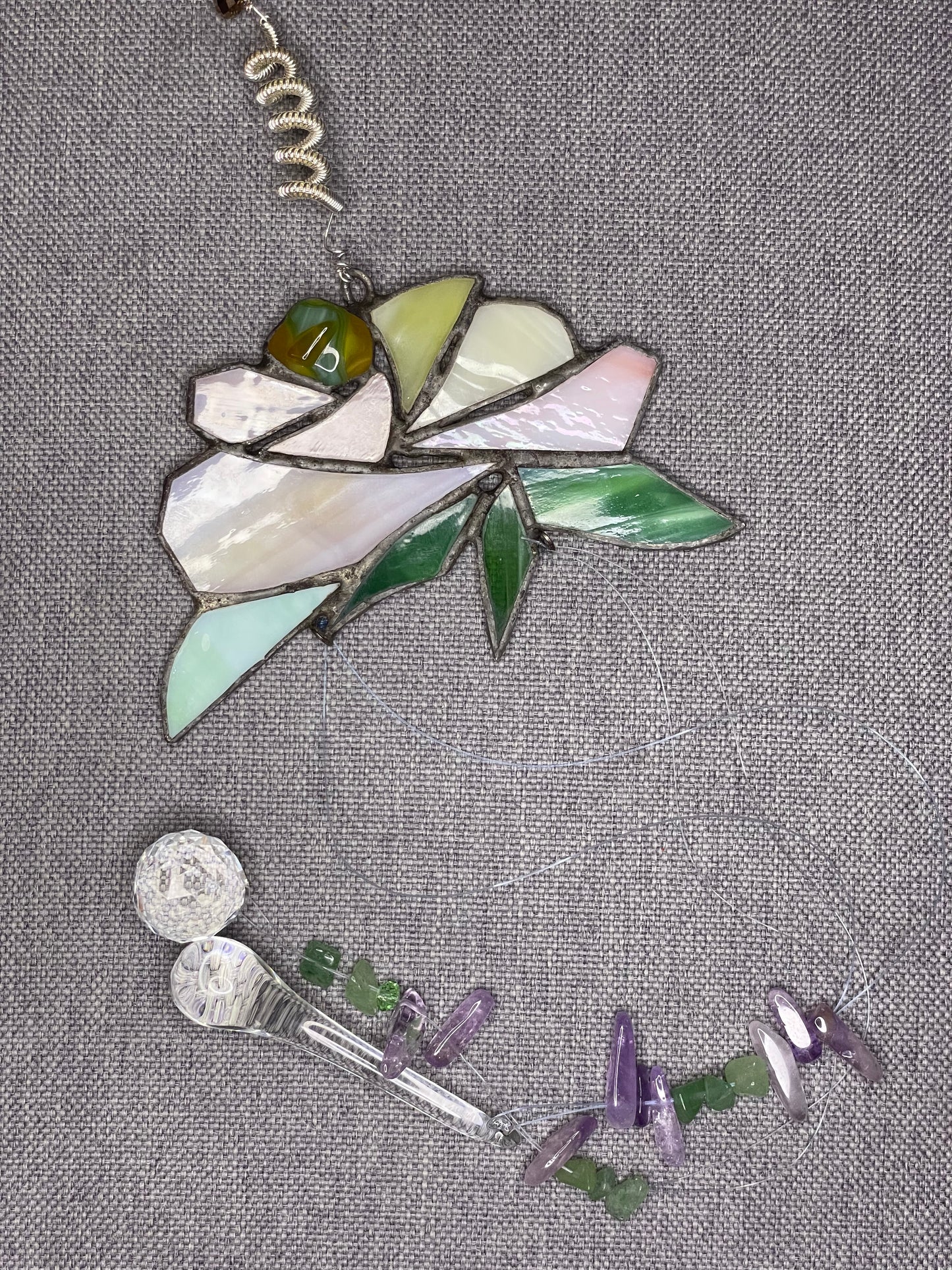 Rose of soul - stained glass suncatcher
