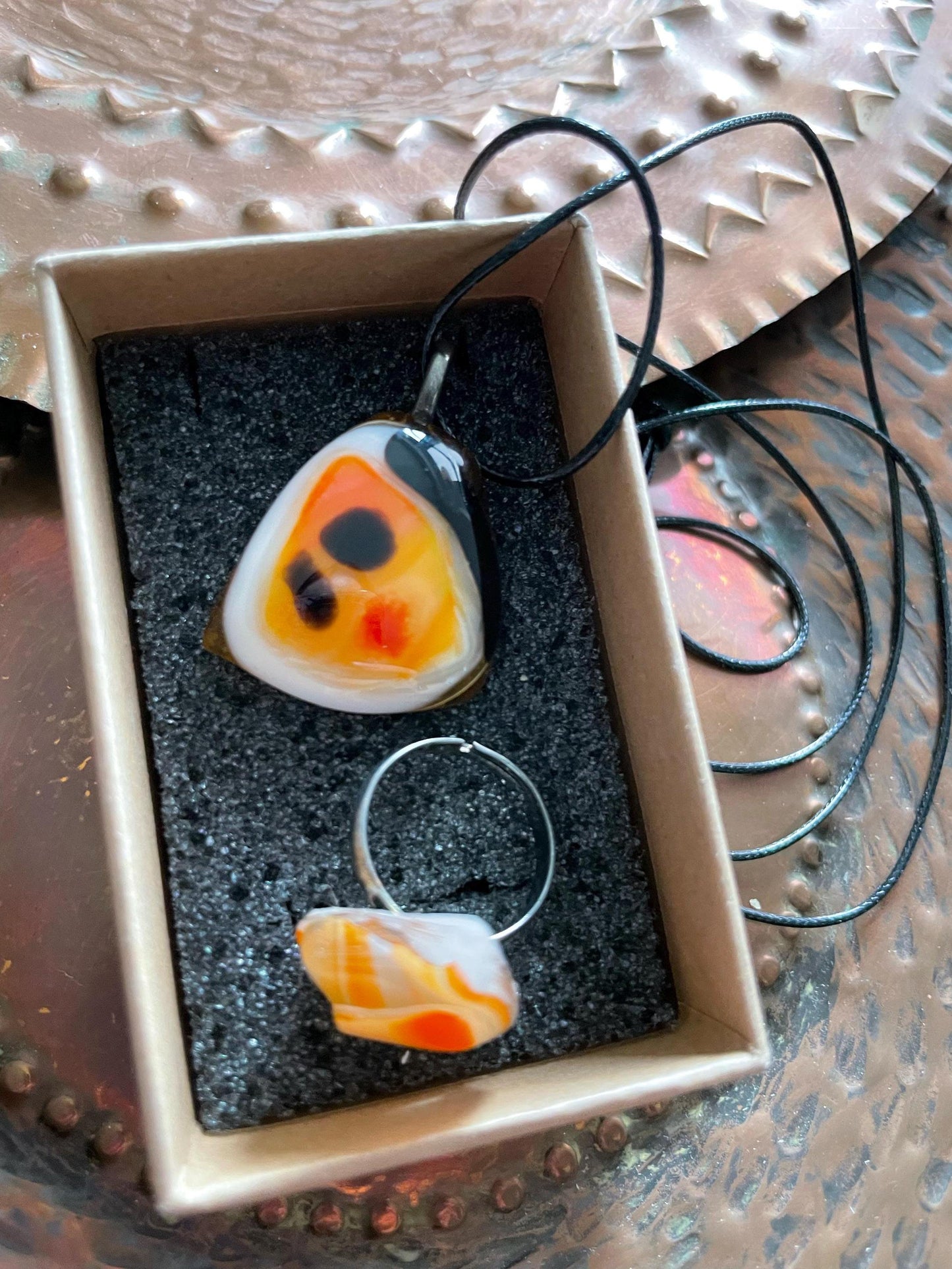 Autumn color fusing glass set