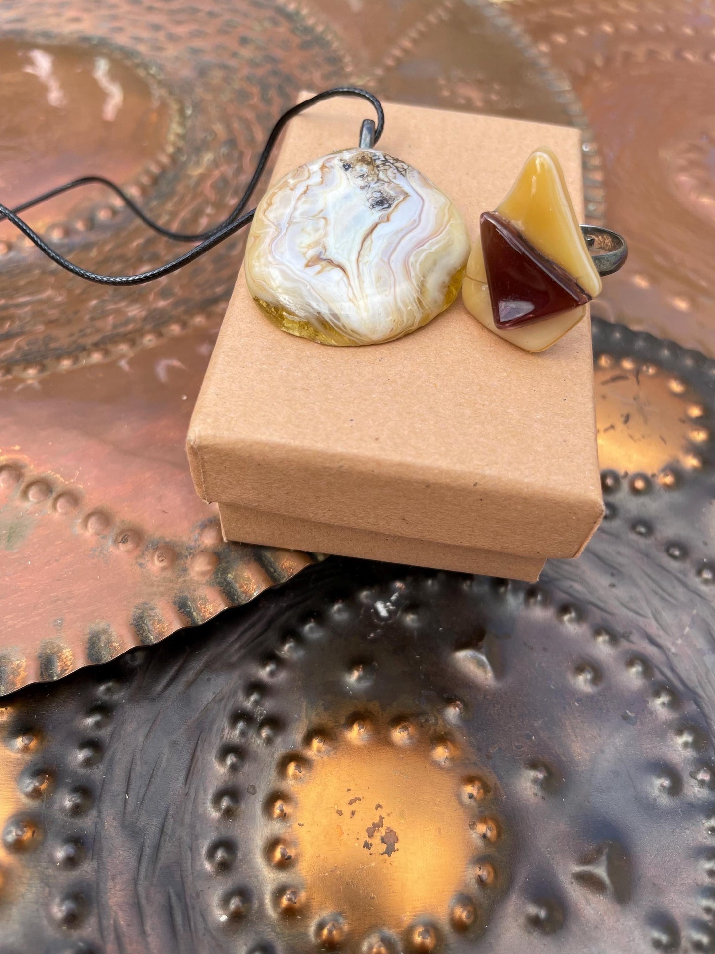 Jewellery set - fusing glass