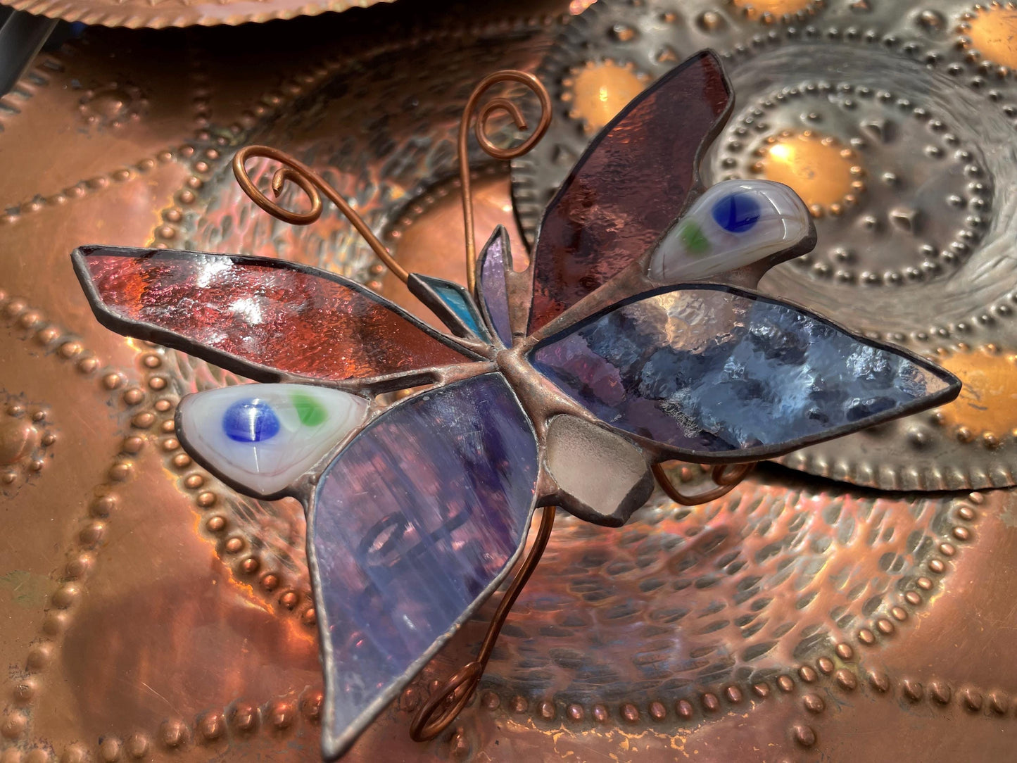Butterfly, stained and fused glass decoration
