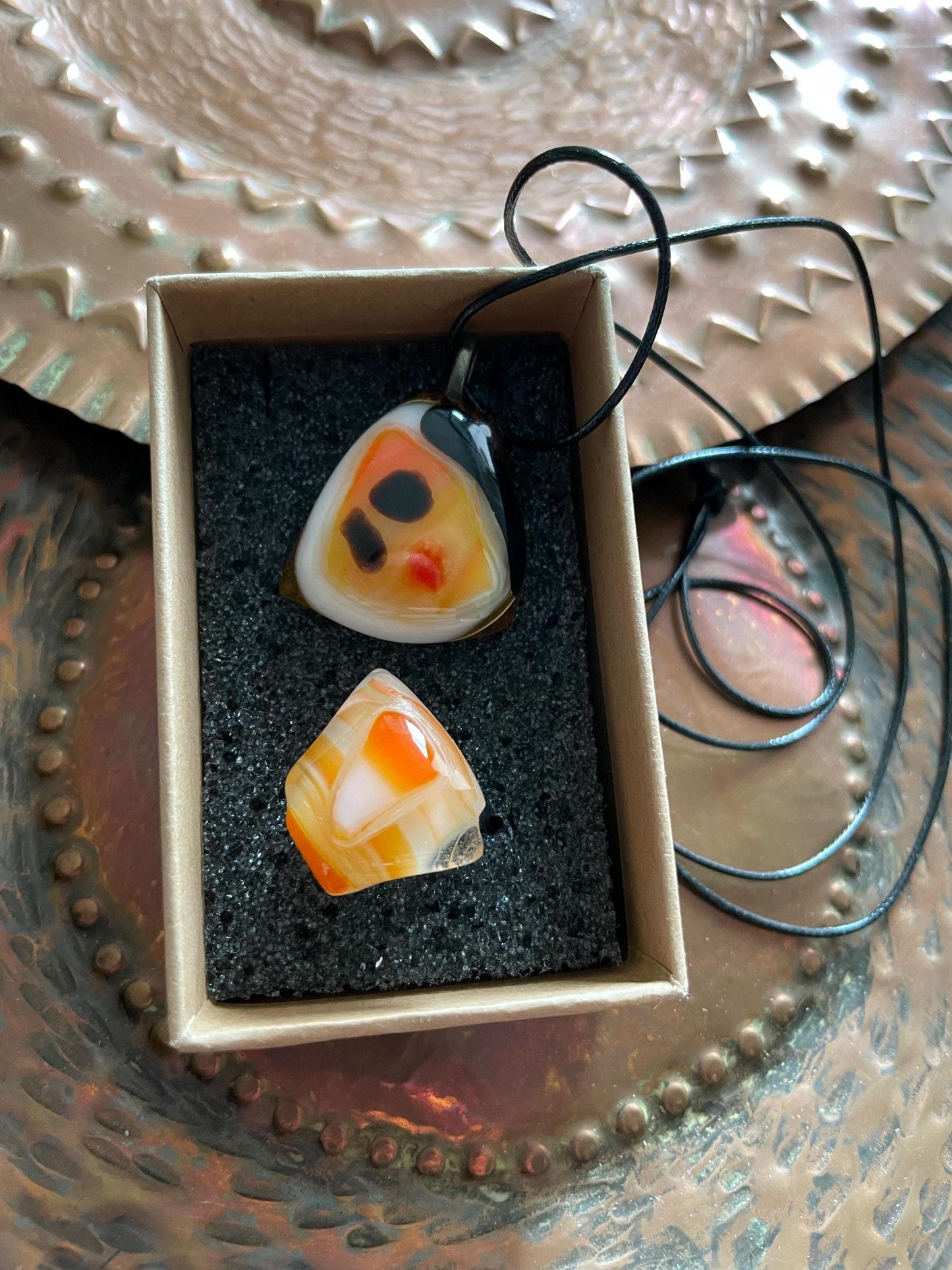 Autumn color fusing glass set