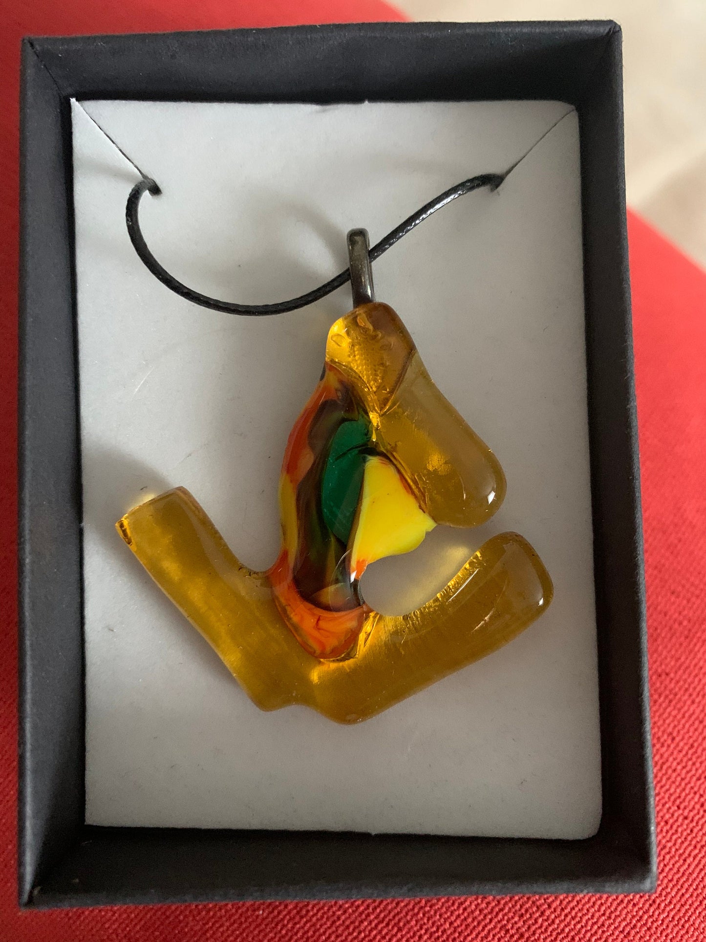 Fusing glass pendant