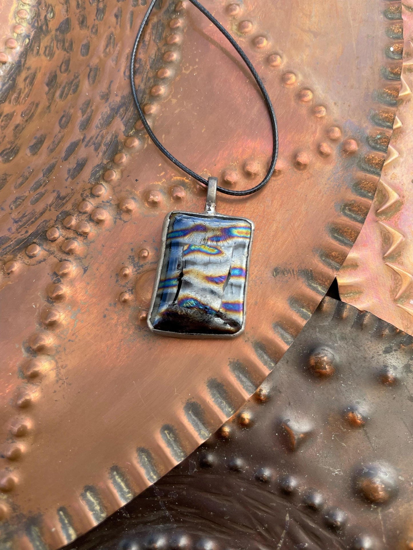 Fusing glass pendant