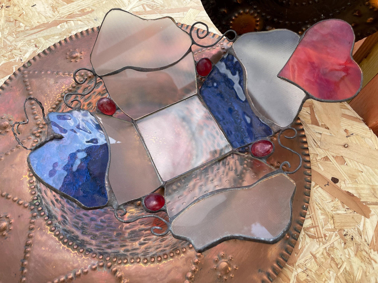 Stained glass - Heart and muffin shape bowl