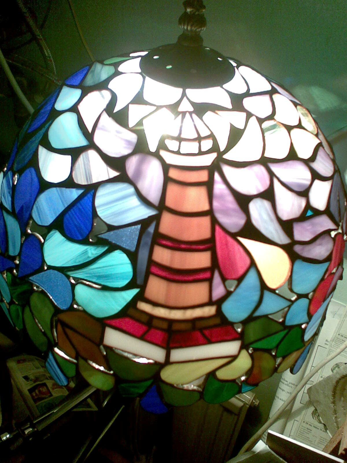 Unique Big Stained Glass lamp shades to order