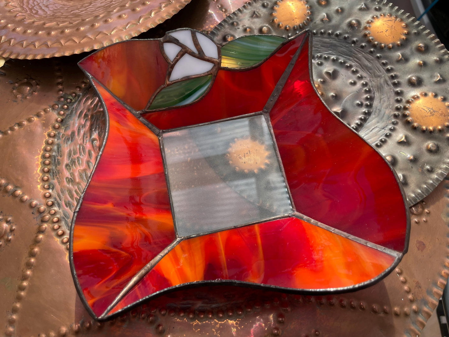 Stained glass bowls - Rose