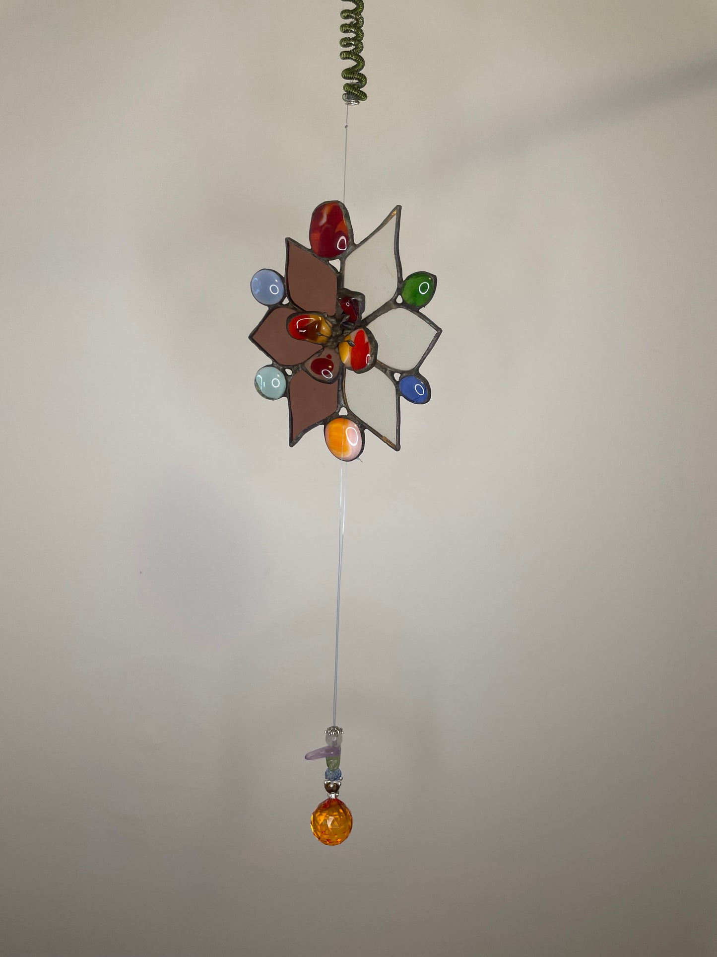 Blooming life flower - stained glass suncatcher