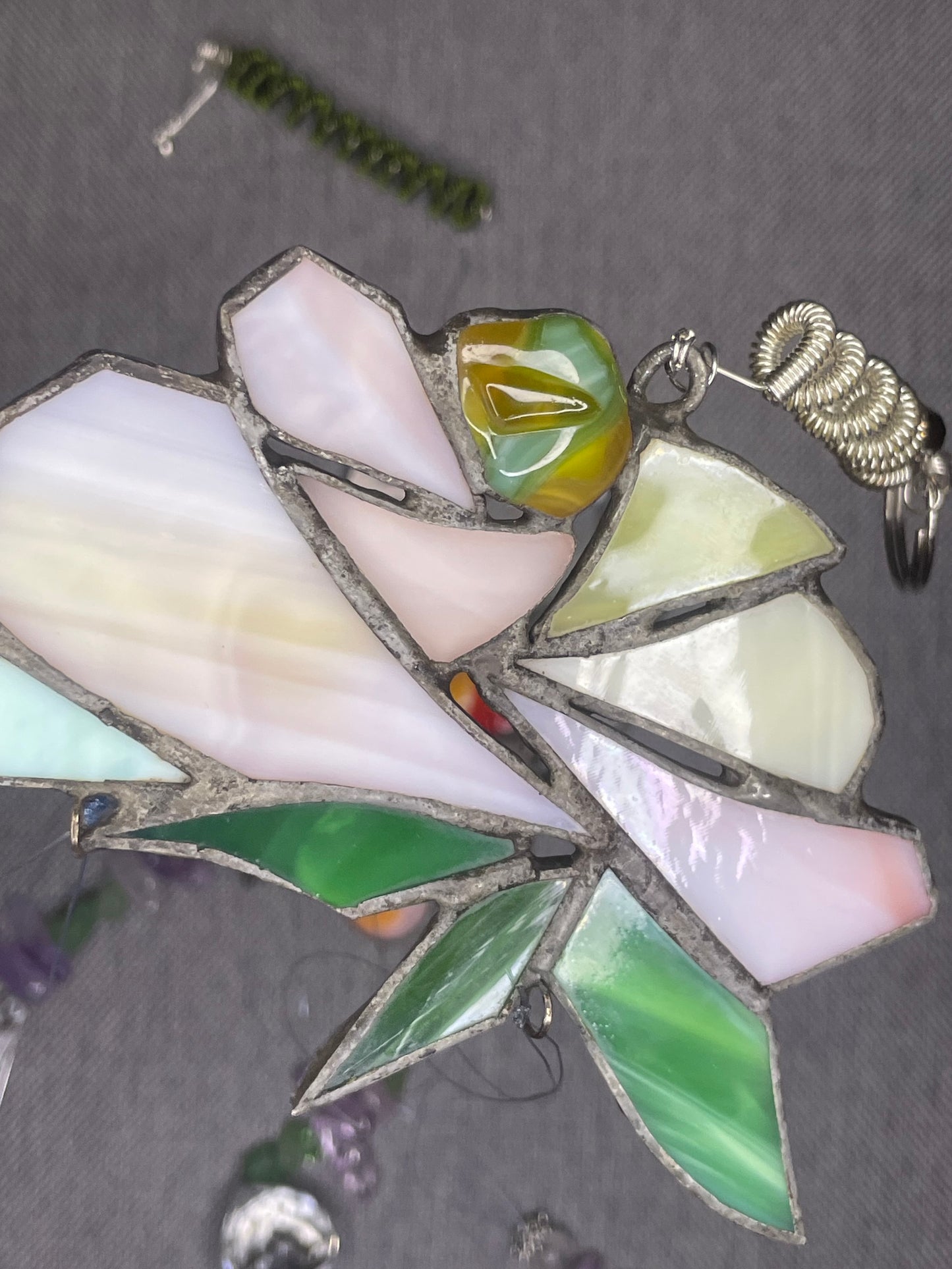 Rose of soul - stained glass suncatcher