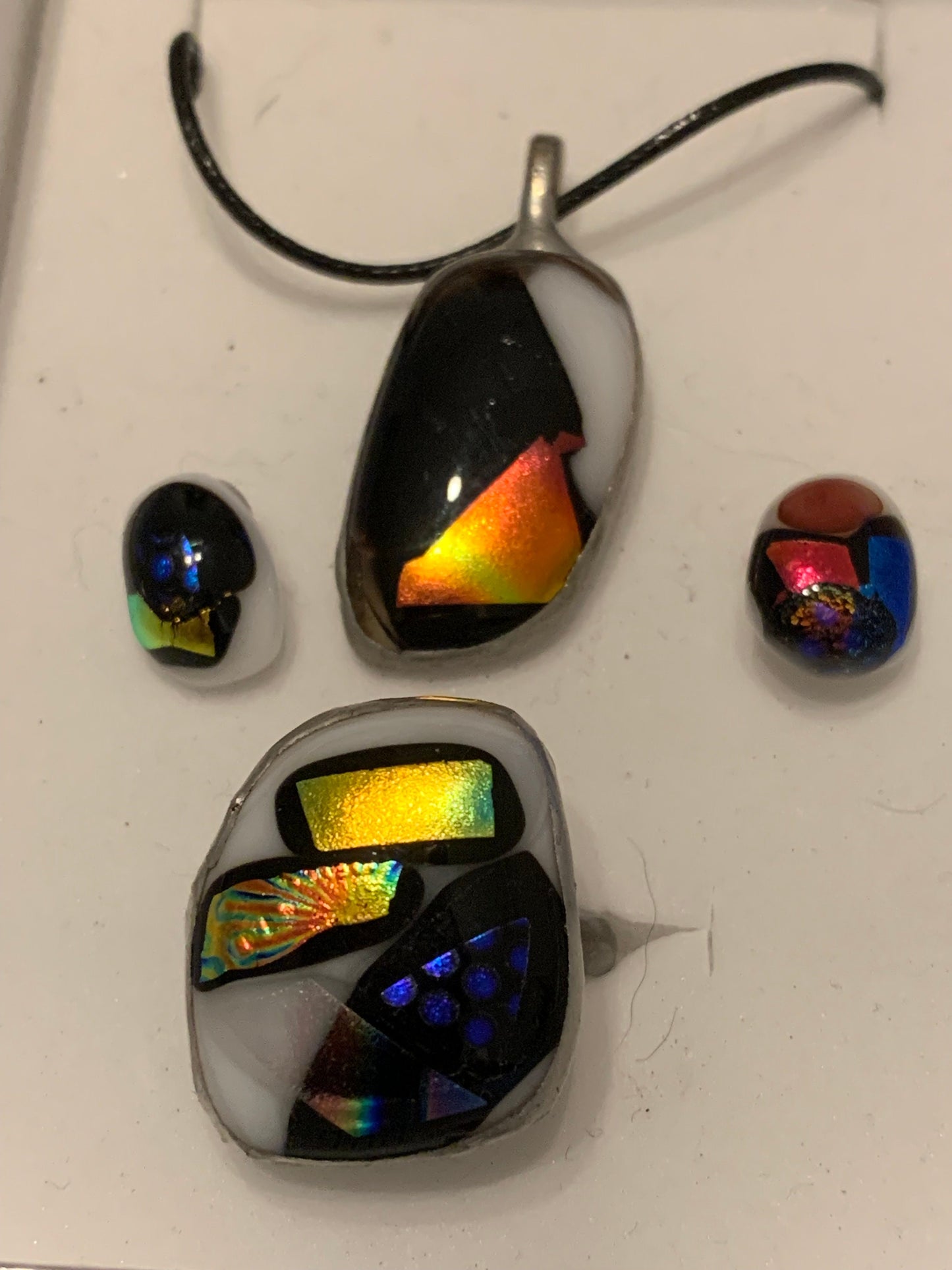 Fused Dichroic Glass Jewelry set