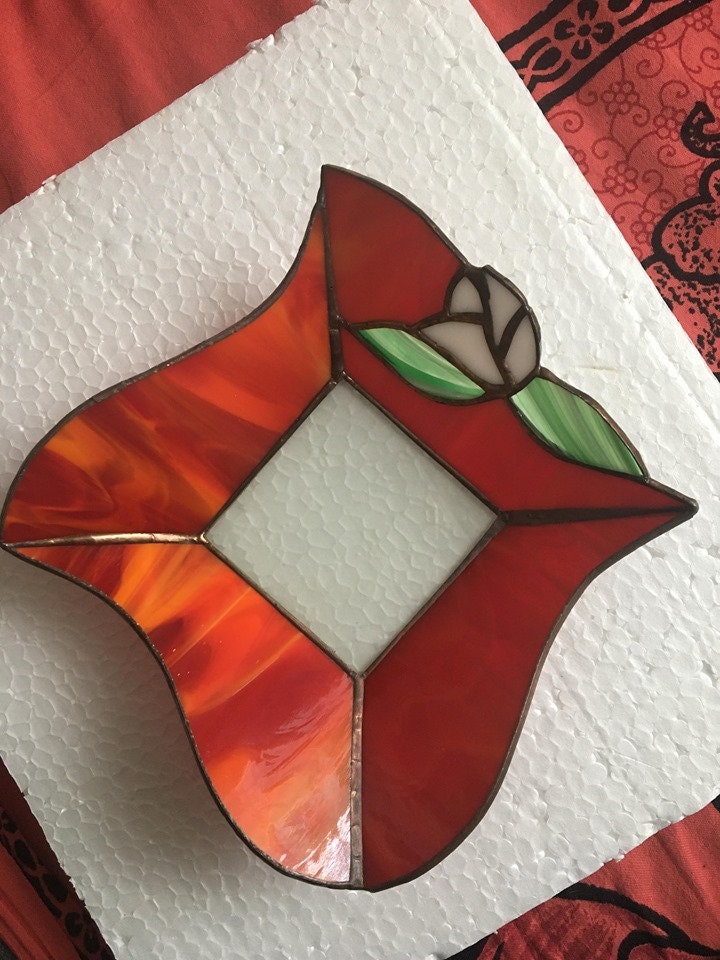 Stained glass bowls - Rose