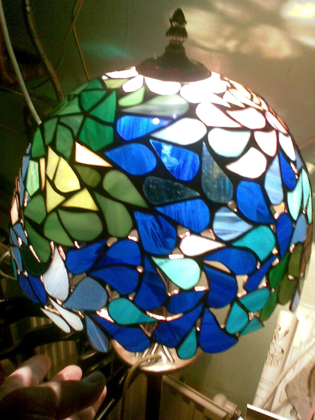 Unique Big Stained Glass lamp shades to order