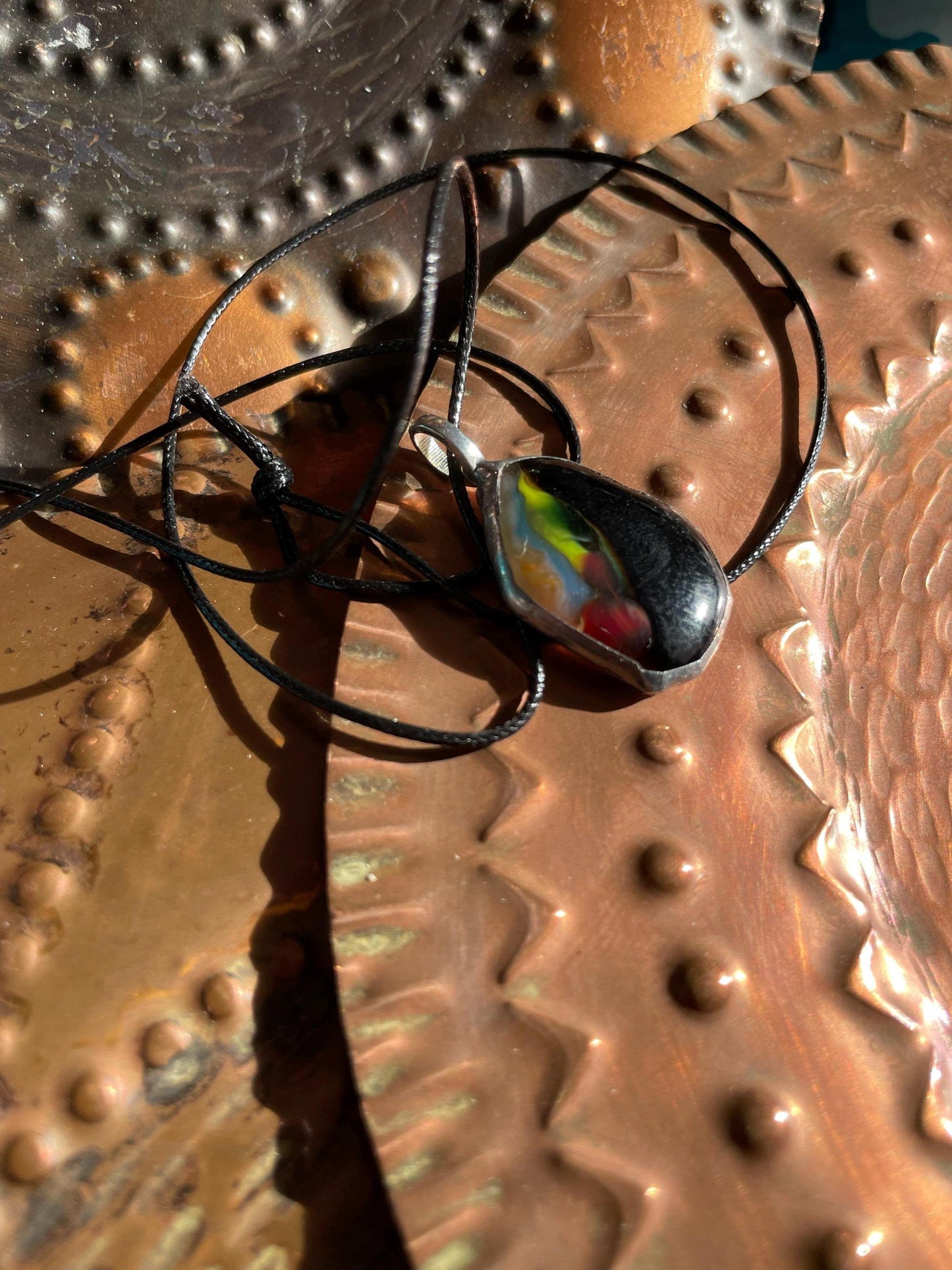 Fusing glass pendant