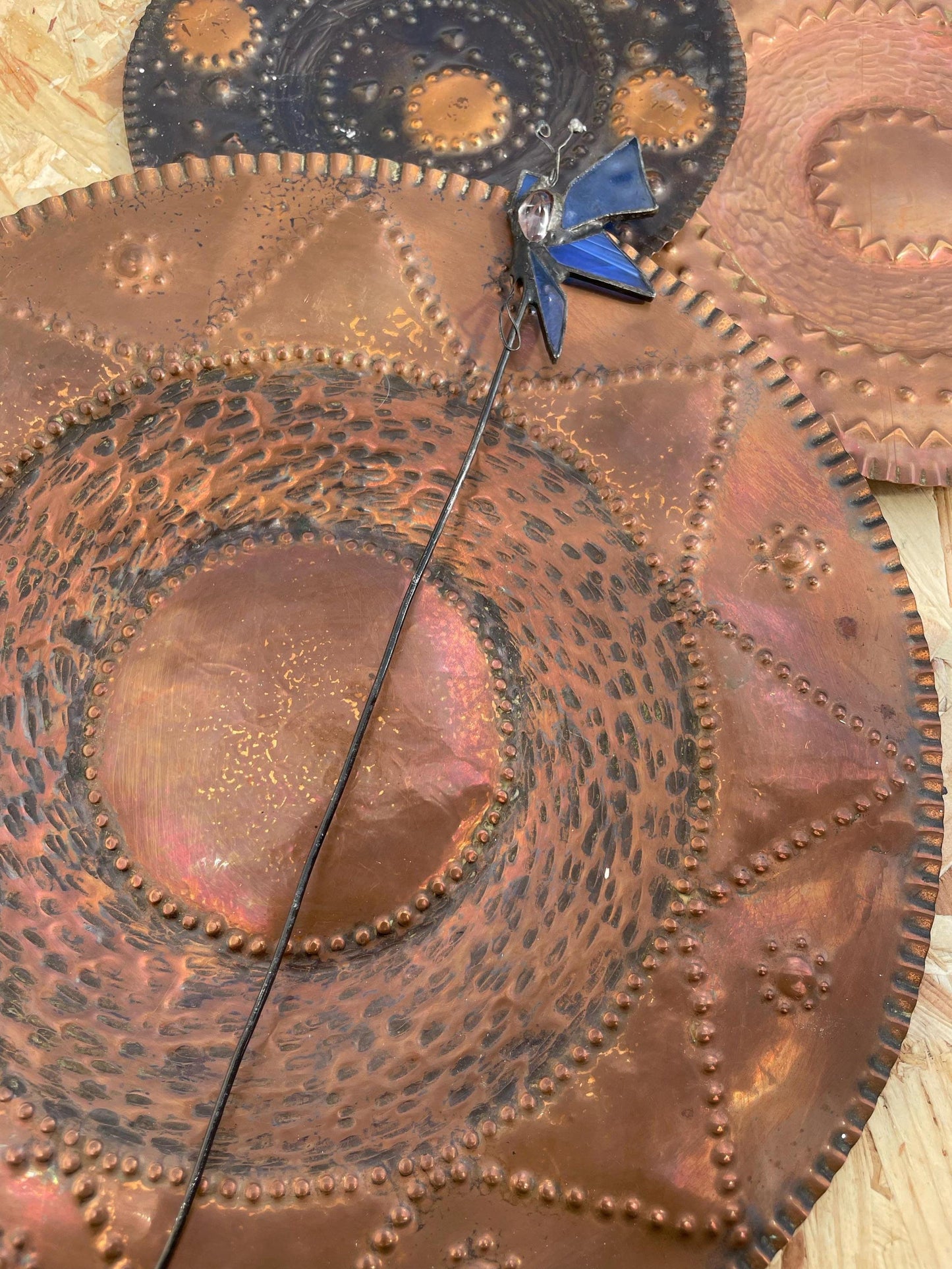 Stained glass butterfly decor