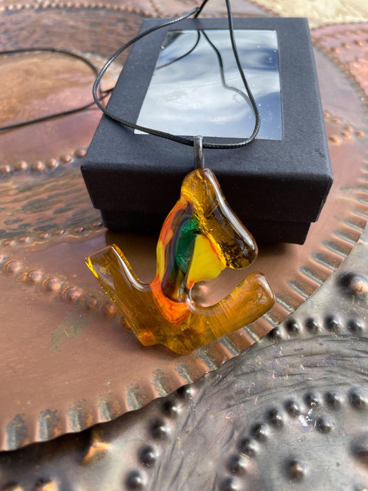 Fusing glass pendant