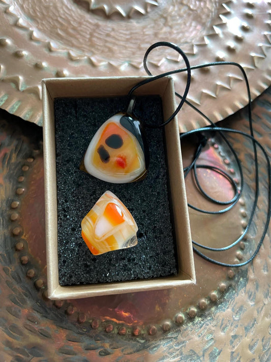 Autumn color fusing glass set