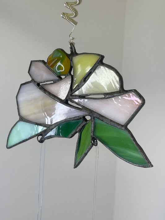 Rose of soul - stained glass suncatcher