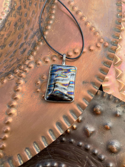 Fusing glass pendant
