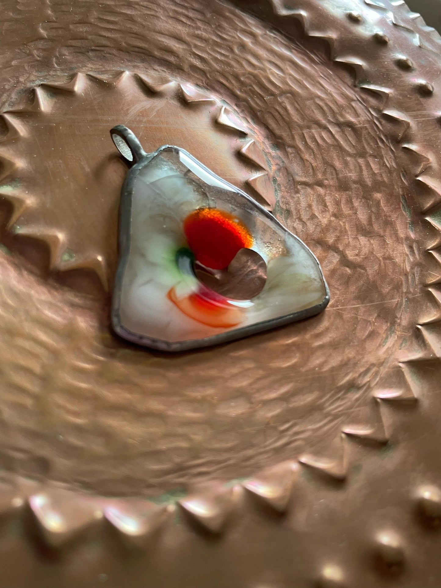 Fused glass pendant
