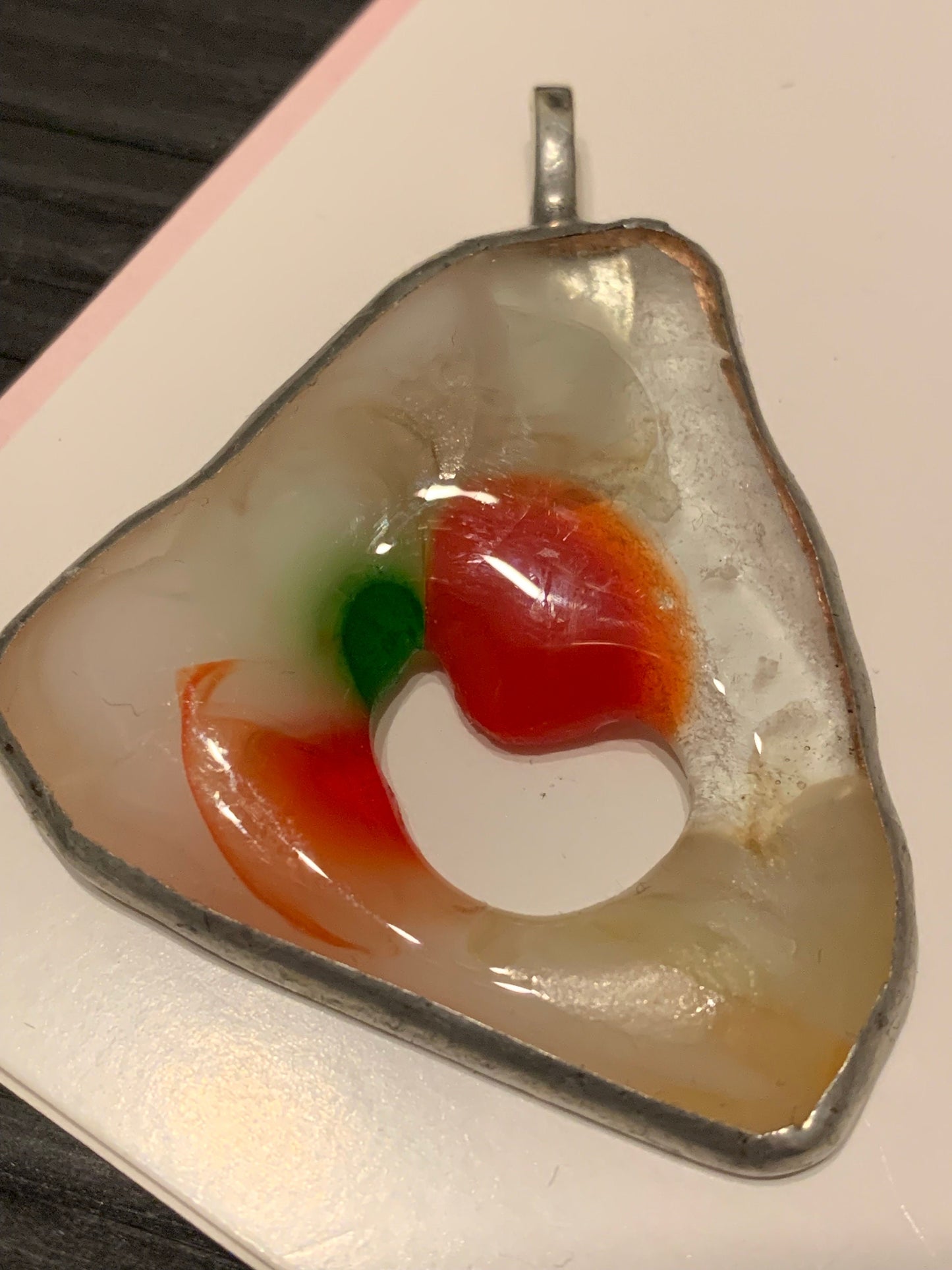 Fused glass pendant