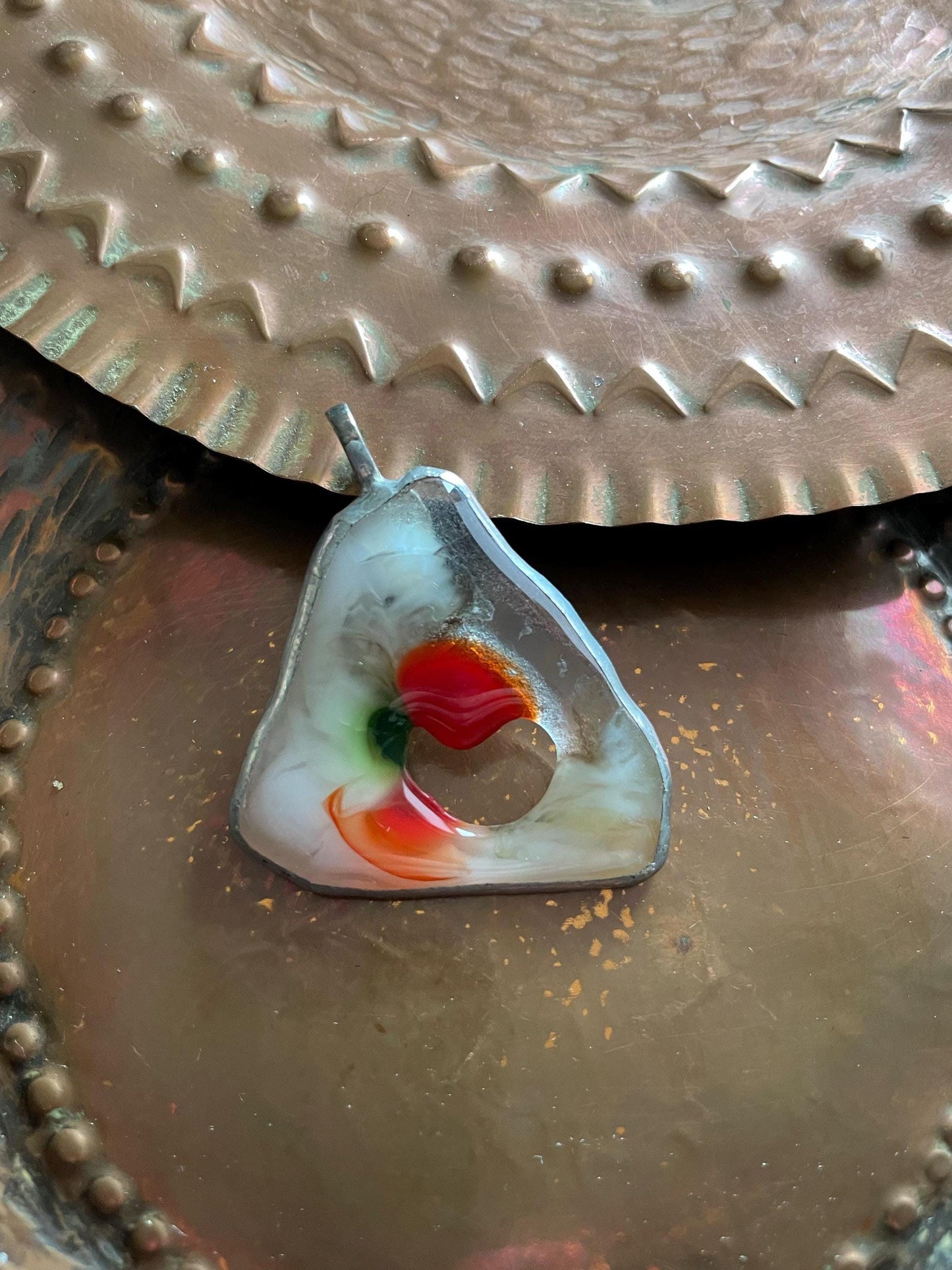 Fused glass pendant