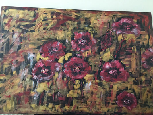 Poppies on the golden field