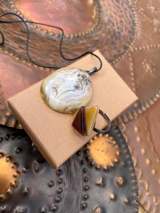 Jewellery set - fusing glass