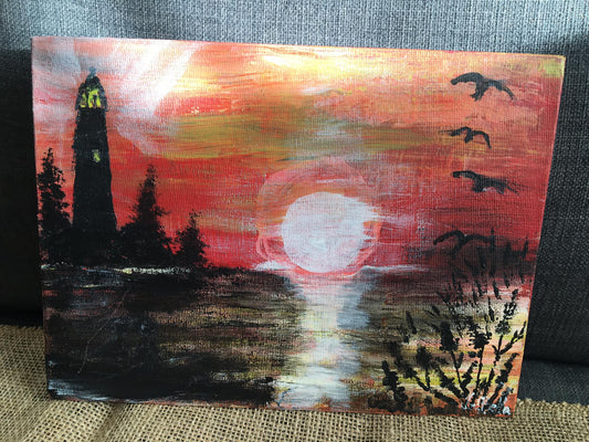 Moon - Acrylic painting