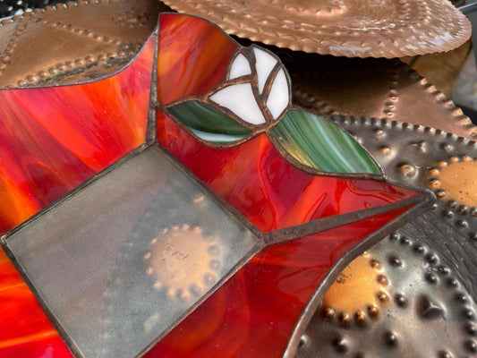 Stained glass bowls - Rose